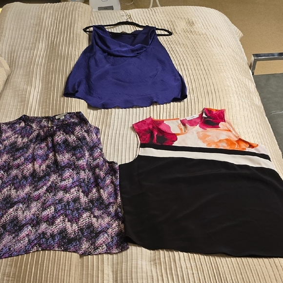 Calvin Klein, Tahari and SpenWomen's Blouse Set in Purple, Black, and Multicolor - Picture 1 of 15